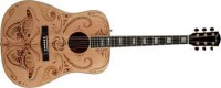 Guitarra acustica con dibujos